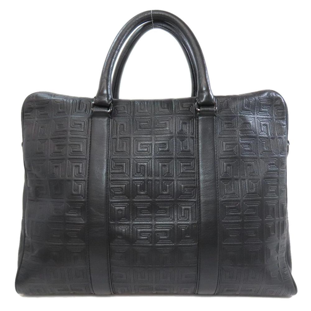 Givenchy bag 4G business logo leather embossed black